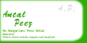 antal pecz business card